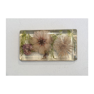 Vintage Floral Acrylic Paperweight