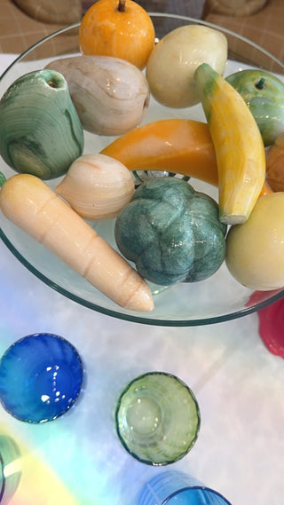 Vintage Italian Alabaster Fruit — Set of Three