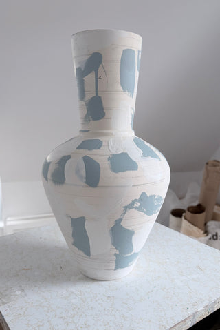 In The Garden Abstract Painting on Vase