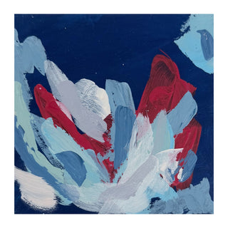 Abstract Tulip Red on Panel