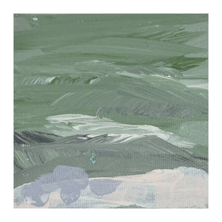 Green Seaglass Seascape Painting Part I