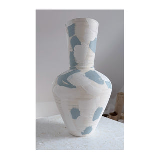 In The Garden Abstract Painting on Vase