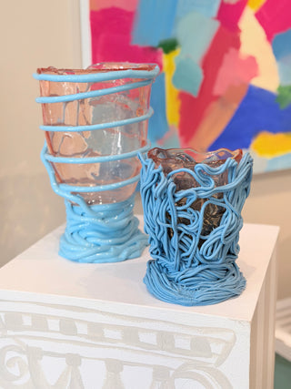 Gaetano Pesce Vase Peach + Blue