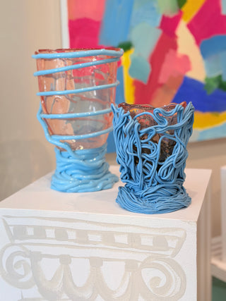 Gaetano Pesce Vase Peach + Smoke + Blue