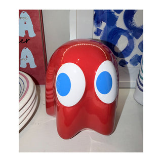 Vintage Ceramic Pac-Man Ghost Coin Bank