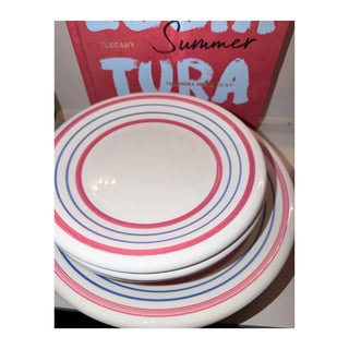 Ceramic Italian Striped Dish Set