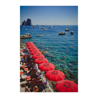 Capri Red Row Umbrellas