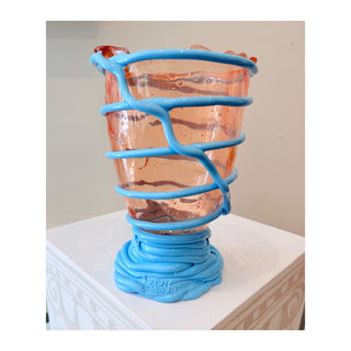 Gaetano Pesce Vase Peach + Blue