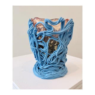 Gaetano Pesce Vase Peach + Smoke + Blue