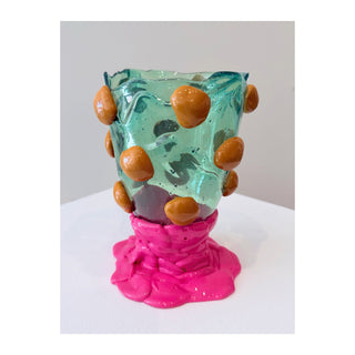 Gaetano Pesce Vase Aqua + Ochre + Fuchsia
