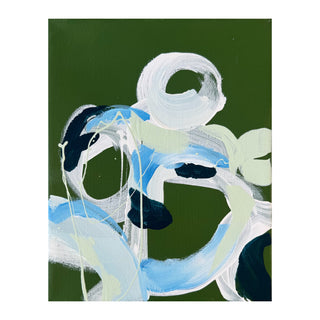 Garden Chairs On The Green Abstract Painting