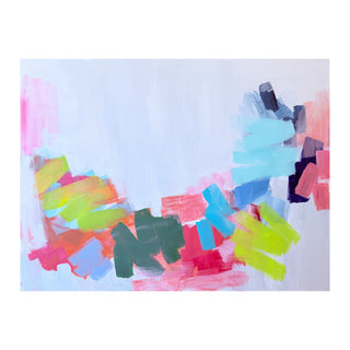 One Hand on the Eject Button, One on a Martini and French Fries Abstract Painting