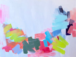 One Hand on the Eject Button, One on a Martini and French Fries Abstract Painting