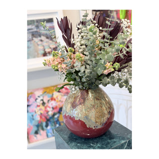 Red Glaze Ceramic Vase