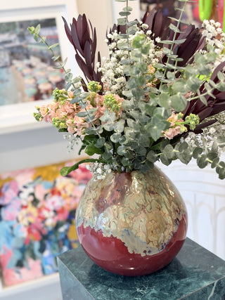 Red Glaze Ceramic Vase