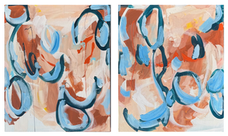 A Simple Favor Parts I & II Abstract Paintings