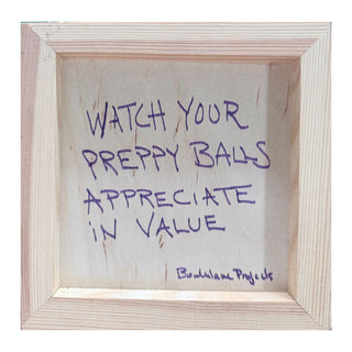 Watch Your Preppy Balls Abstract Painting + Companion Piece