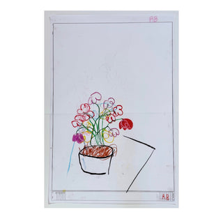 Line Drawn Flowers V