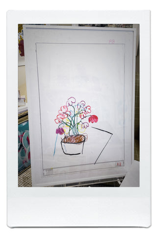 Line Drawn Flowers V