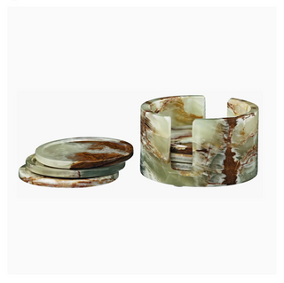 Green Onyx Coaster Set